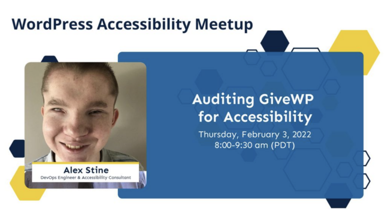 Alex Stine Accessibility Meetup