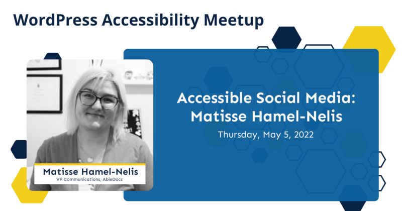 The WordPress Accessibility Meetup Group is a global group of WordPress developers, designers, and users interested in building more accessible websites. Join us twice per month for meetups on a variety of topics related to making WordPress websites that can be used by people of all abilities. Learn more about this group at https://equalizedigital.com/meetup To read a transcript of this video and access additional resources at