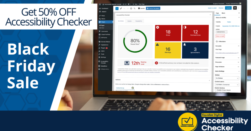 Black Friday Sale, get 50% off Accessibility Checker