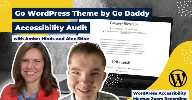 WordPress Theme by Go Daddy Accessibility Audit