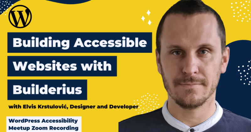 Building accessible websites with builderius