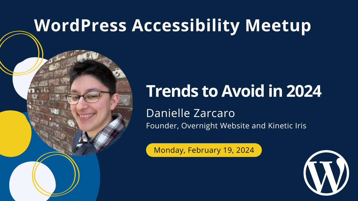 Trends to Avoid in 2024 with Danielle Zarcaro on Monday, February 19 at 7 PM Central.