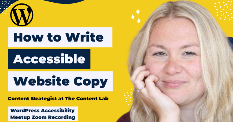 How to write accessible website copy with Abby Wood