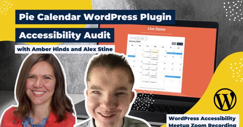 Pie Calendar WordPress Plugin Accessibility Audit