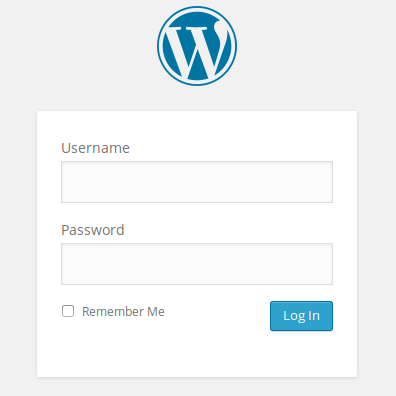 WordPress login page form.