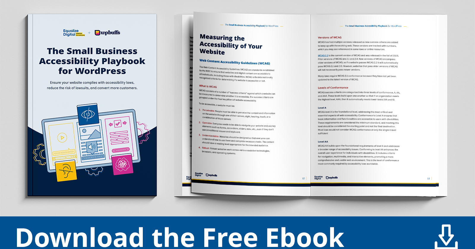 Download the free ebook: The Small Business Accessibility Playbook for WordPress