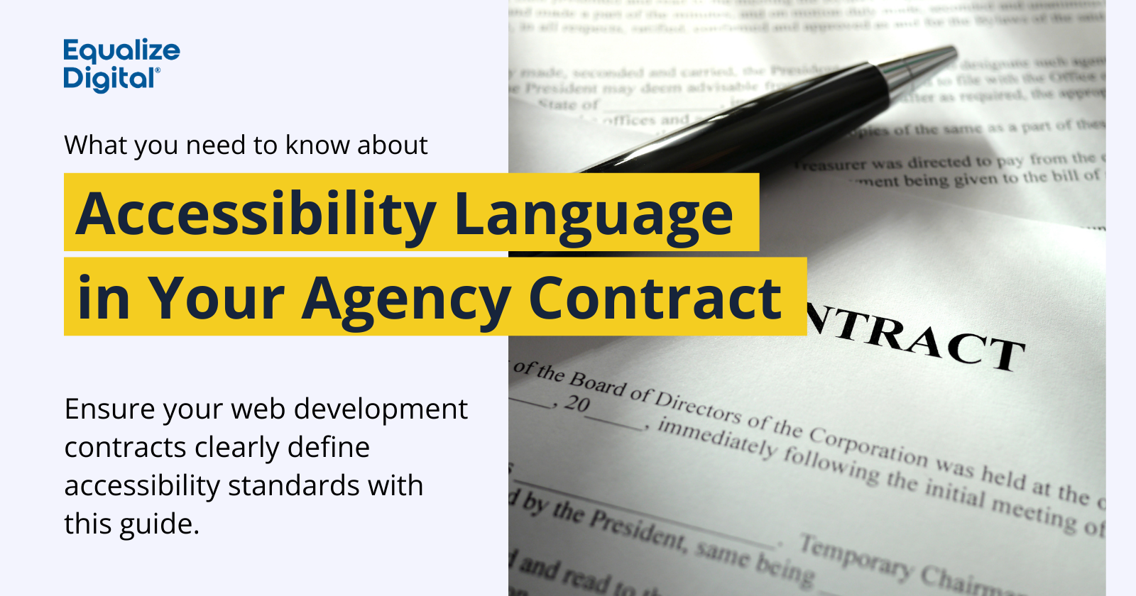 Accessibility language in your agency contract