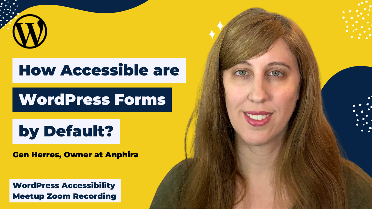 How Accessible are WordPress Forms by Default YouTube