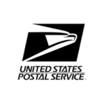 USPS logo in black and white