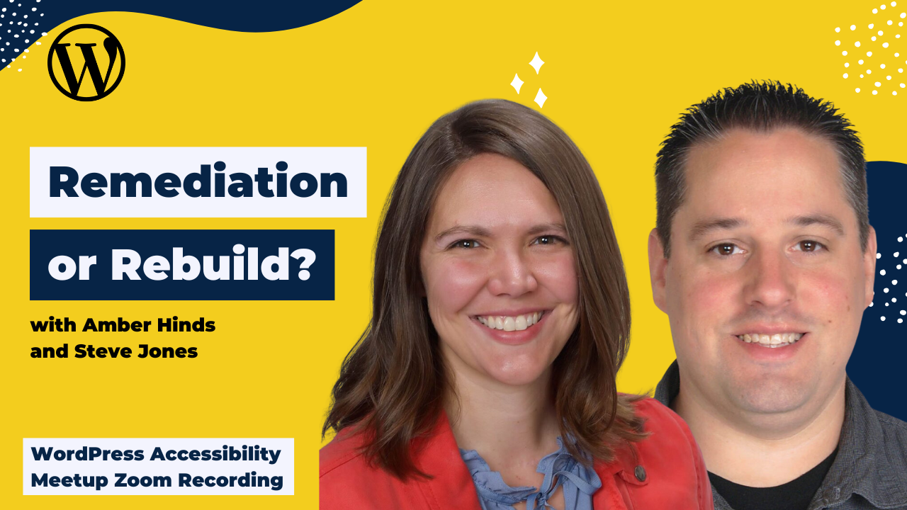 Remediation or Rebuild - Amber Hinds and Steve Jones