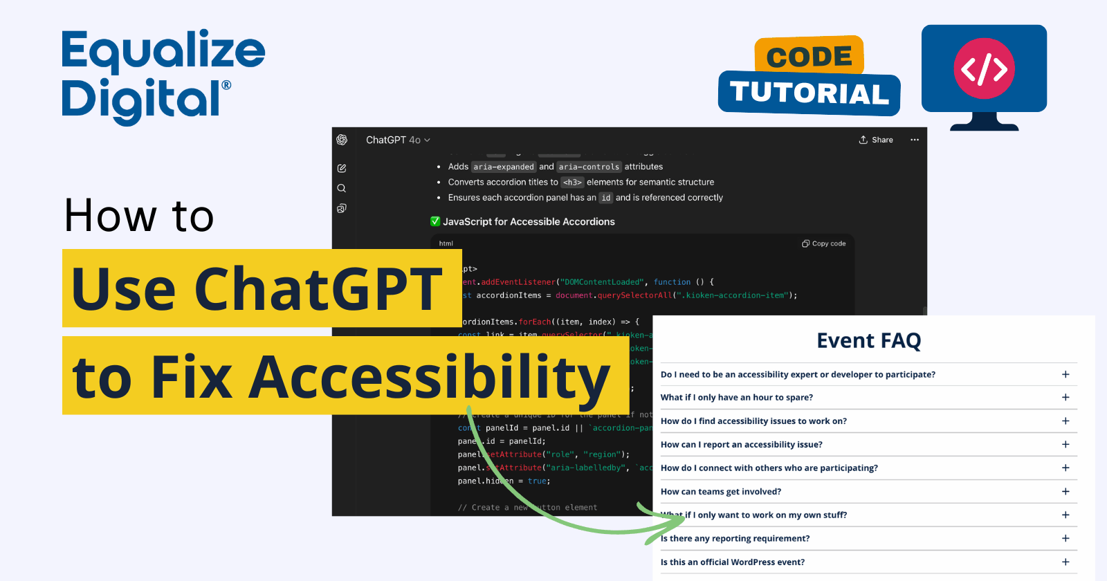 How to use ChatGPT to fix Accessibility code tutorial