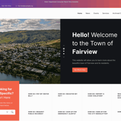 Fake government website for testing