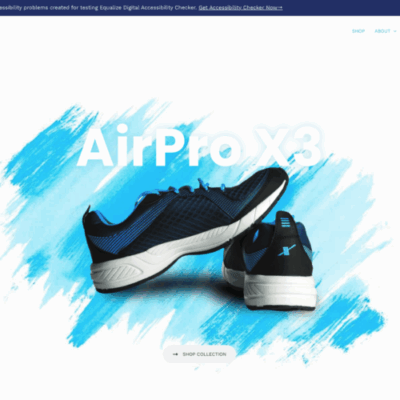 Fake shoe store website for testing.