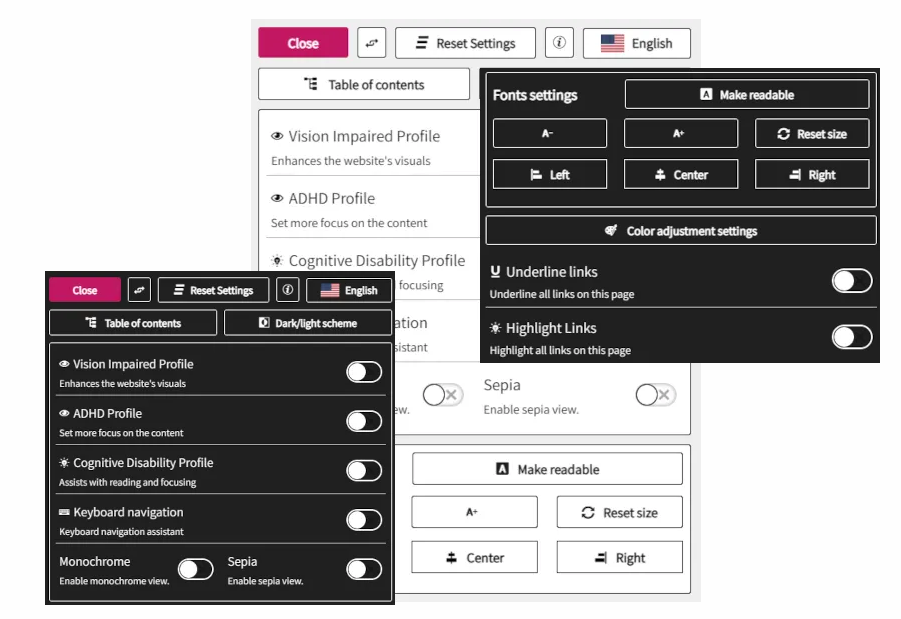 WP Accessibility Helper toolbar. Read article for description.