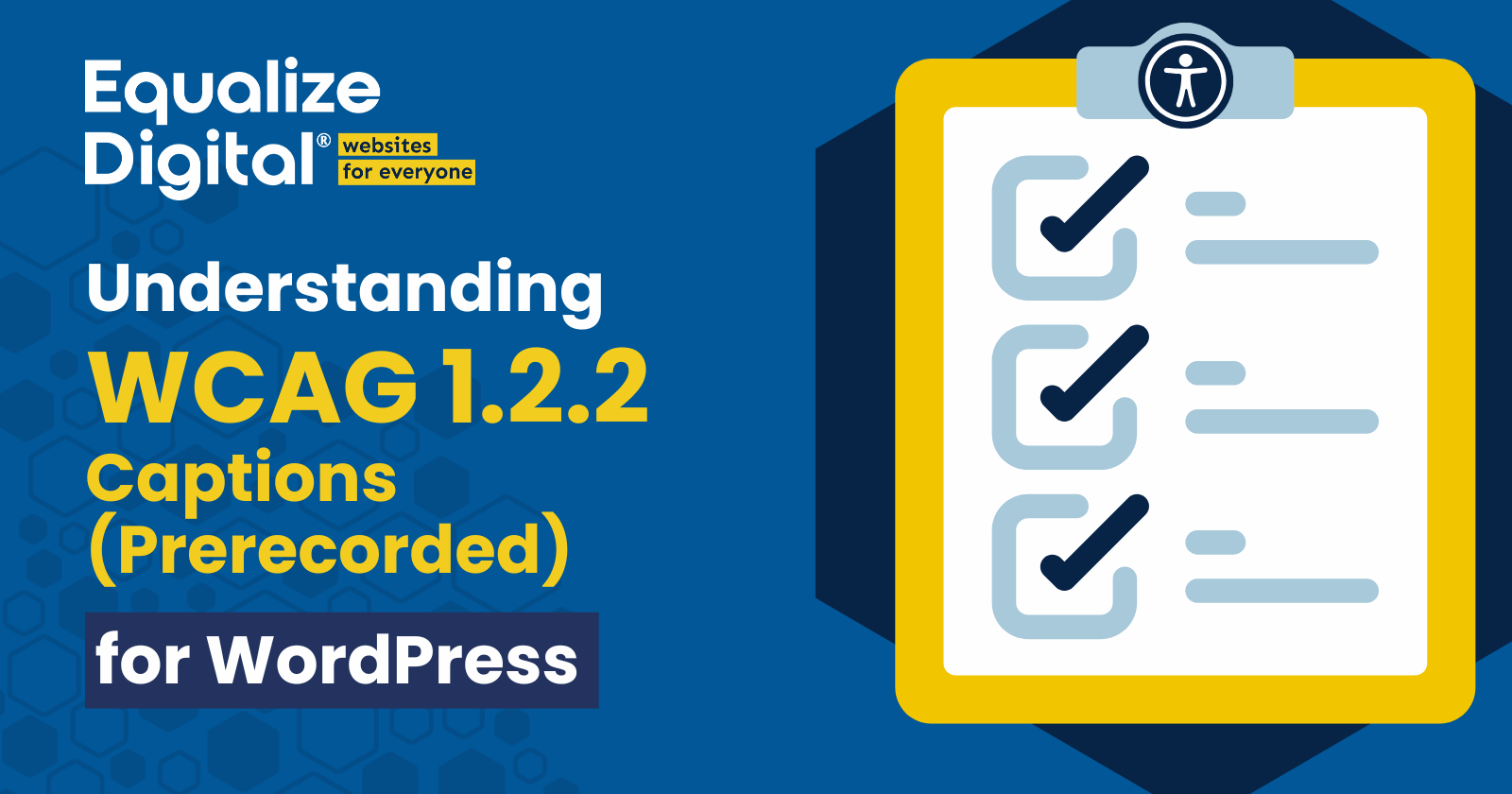 Understanding WCAG 1.2.2 Captions (Prerecorded) (Level A)