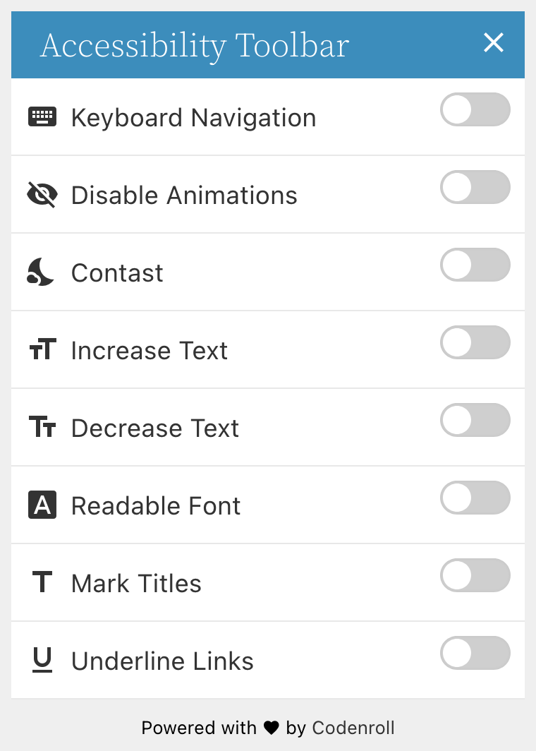 AccessibleWP toolbar. Read article for description.