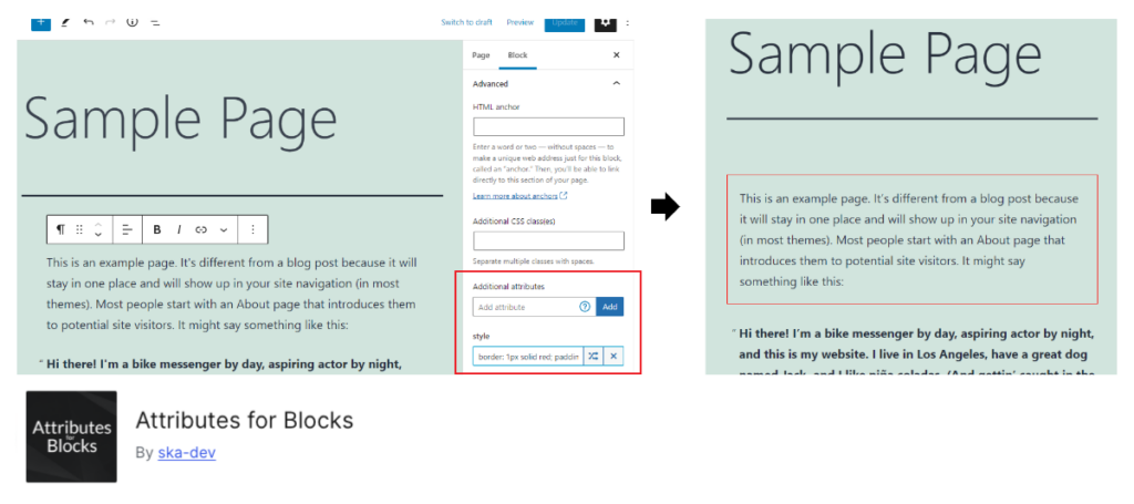 Attributes for Blocks WordPress plugin banner.