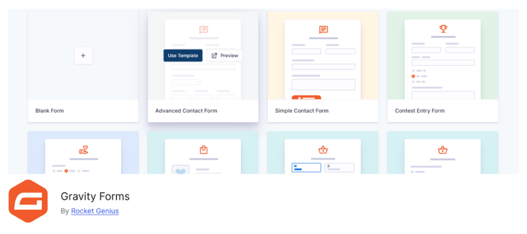 Gravity Forms WordPress plugin banner.