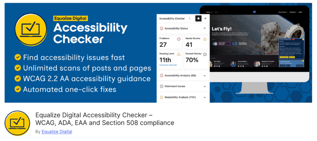 Accessibility Checker WordPress plugin banner.