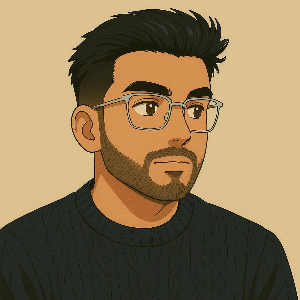 Studio Ghibli style image of Farhan of farhan.app